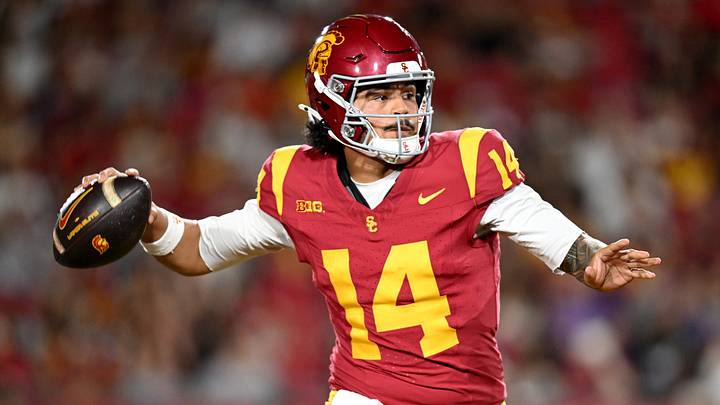 USC Trojans quarterback Jayden Maiava. USC Trojans quarterback Jayden Maiava.