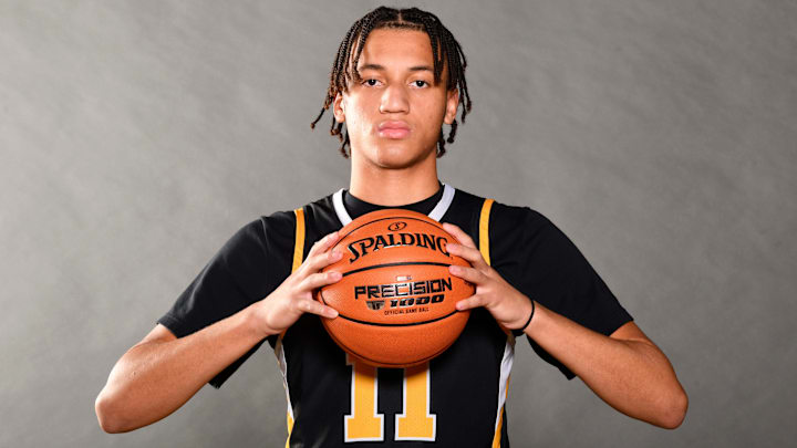 The Tatnall School's Mason Collins poses for a photo during Delaware Online's High School Basketball Media Day held at the Chase Fieldhouse in Wilmington, Delaware on Monday, November 3, 2025.