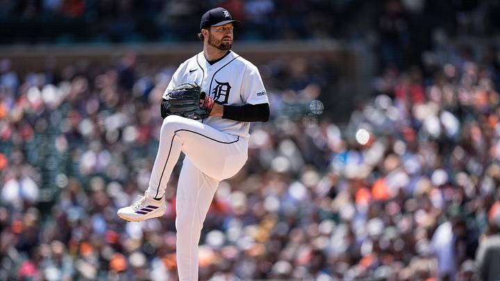 Detroit Tigers pitcher Casey Mize throws. Detroit Tigers pitcher Casey Mize throws.