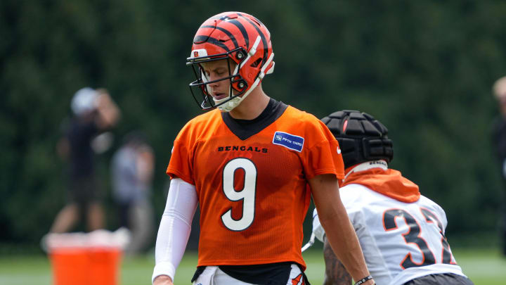 Bengals Joe Burrow during the second day of Bengals training camp on Thursday July 25, 2024. Bengals Joe Burrow during the second day of Bengals training camp on Thursday July 25, 2024.