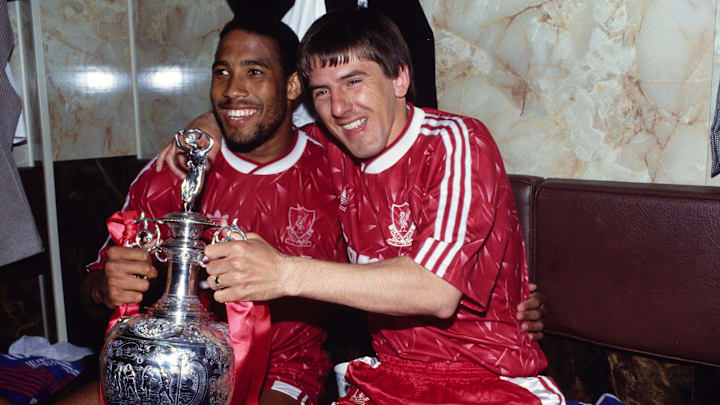 John Barnes and Peter Beardsley Liverpool League Title Winners 1990