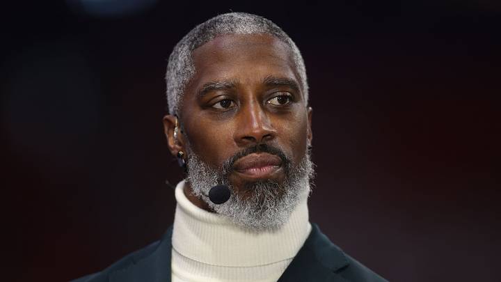 Dec 7, 2024; Atlanta, GA, USA; ESPN announcer Roman Harper before the 2024 SEC Championship game at Mercedes-Benz Stadium. Mandatory Credit: Brett Davis-Imagn Images