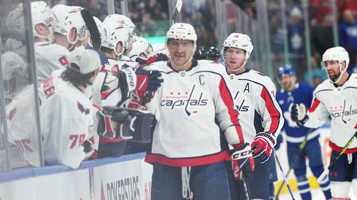 Nicklas Backstrom, Alex Ovechkin, Washington Capitals Mandatory Credit: Nick Turchiaro-Imagn Images