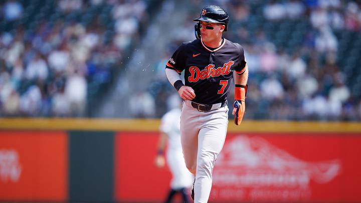 Aug 6, 2026; Seattle, Washington, USA; Detroit Tigers shortstop Kevin McGonigle (7) circles the bases after a home run hit by catcher Dillon Dingler (13) in the first inning against the Seattle Mariners at T-Mobile Park. Mandatory Credit: Kevin Ng-Imagn Images Aug 6, 2026; Seattle, Washington, USA; Detroit Tigers shortstop Kevin McGonigle (7) circles the bases after a home run hit by catcher Dillon Dingler (13) in the first inning against the Seattle Mariners at T-Mobile Park. Mandatory Credit: Kevin Ng-Imagn Images