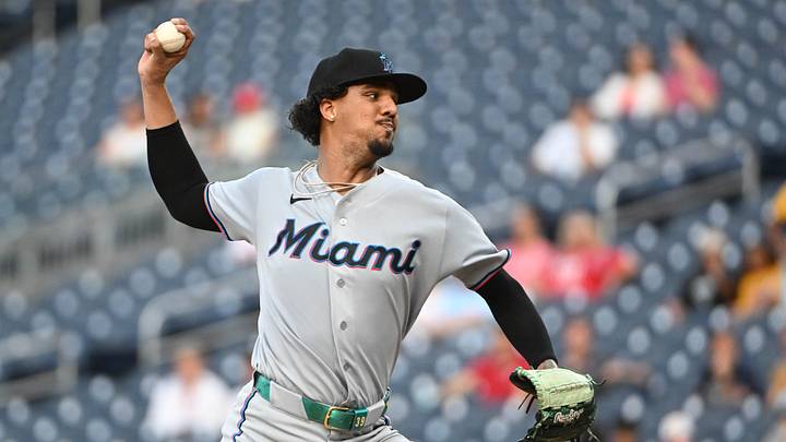 Miami Marlins pitcher Eury Pérez (39) throws at Nationals Park. Credit: Brad Mills-Imagn Images Miami Marlins pitcher Eury Pérez (39) throws at Nationals Park. Credit: Brad Mills-Imagn Images