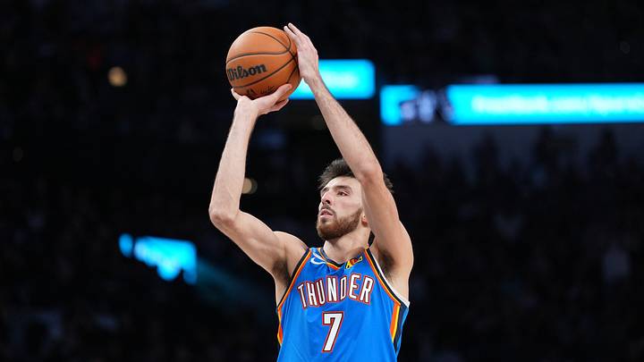 Oct 20, 2026; San Antonio, Texas, USA; Oklahoma City Thunder center Chet Holmgren (7) shoots a technical free throw in the first half at Frost Bank Center. Mandatory Credit: Daniel Dunn-Imagn Images Oct 20, 2026; San Antonio, Texas, USA; Oklahoma City Thunder center Chet Holmgren (7) shoots a technical free throw in the first half at Frost Bank Center. Mandatory Credit: Daniel Dunn-Imagn Images