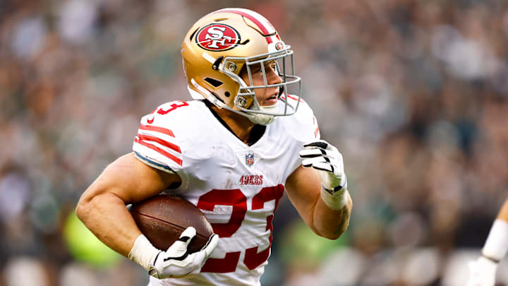 San Francisco 49ers running back Christian McCaffrey (23)