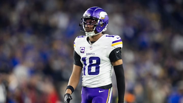 Minnesota Vikings wide receiver Justin Jefferson against the Los Angeles Rams during an NFC wild card game at State Farm Stadium. 