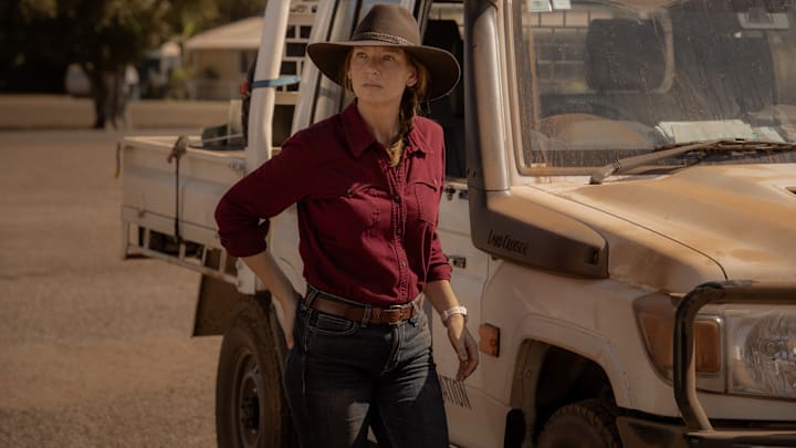 Territory. Anna Torv as Emily Lawson in Territory. Cr. Courtesy of Netflix © 2024
