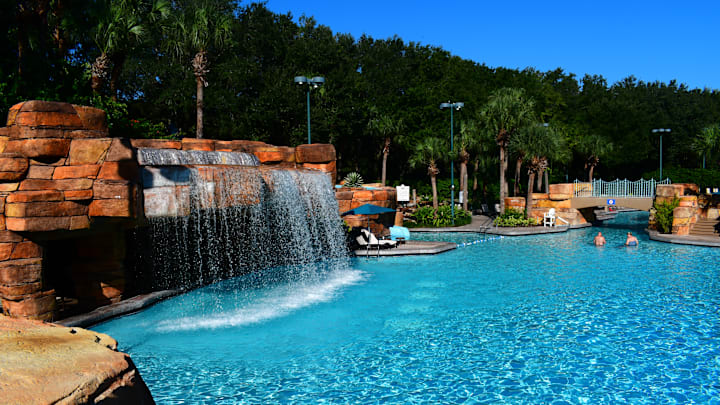 The waterfall at Dolphin Resort Pool