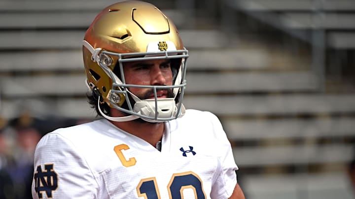 Notre Dame Fighting Irish quarterback Sam Hartman
