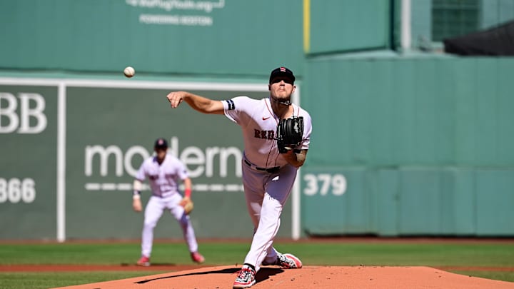 Sep 14, 2023; Boston, Massachusetts, USA; Boston Red Sox starting pitcher Tanner Houck (89) pitches