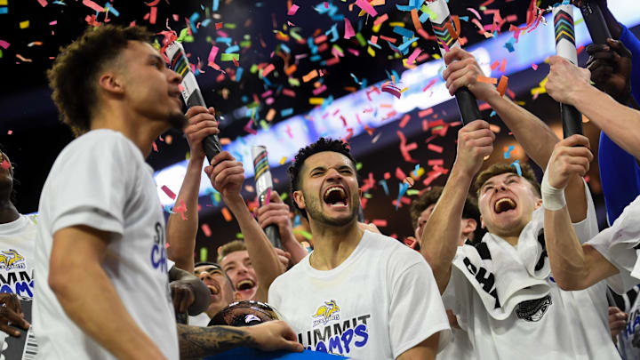 South Dakota State men   s basketball wins the Summit League championship against Denver on Tuesday.