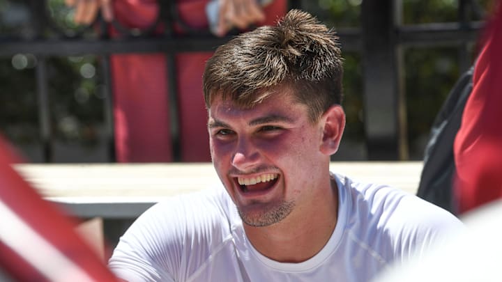 Alabama Crimson Tide quarterback Ty Simpson is rising up draft boards, according to reporting from ESPN's Jordan Reid. Alabama Crimson Tide quarterback Ty Simpson is rising up draft boards, according to reporting from ESPN's Jordan Reid.