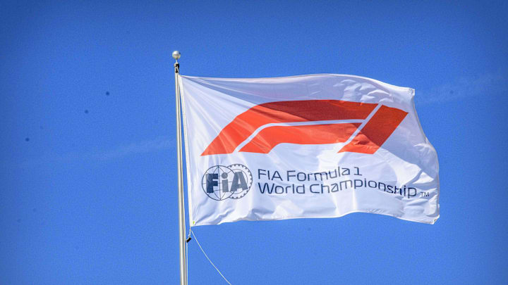 Nov 3, 2019; Austin, TX, USA; A view of the FIA Formula One flag before the United States Grand Prix at Circuit of the Americas. Mandatory Credit: Jerome Miron-Imagn Images