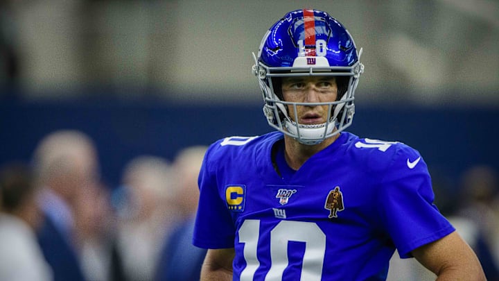 New York Giants quarterback Eli Manning's inability to convert on 4th-and-1 against the Eagles in the playoffs was the fnal nail in the coffin for the Giants' quest to repeat.
