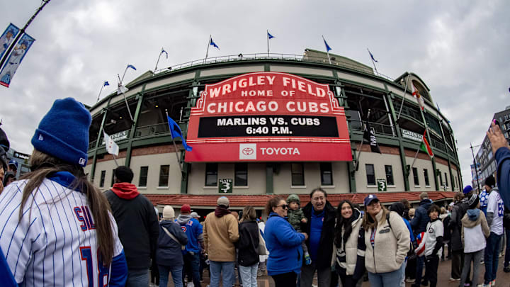 A general view outside before game at Wrigley Field.
