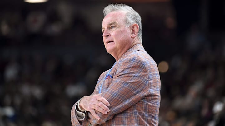 Texas Longhorns head coach Vic Schaefer looks down court Sunday, March 8, 2026, during the SEC Women's Basketball Tournament Championship game against the South Carolina Gamecocks at Bon Secours Wellness Arena in Greenville, South Carolina. Texas Longhorns head coach Vic Schaefer looks down court Sunday, March 8, 2026, during the SEC Women's Basketball Tournament Championship game against the South Carolina Gamecocks at Bon Secours Wellness Arena in Greenville, South Carolina.