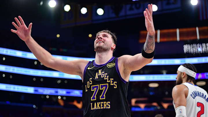 Luka Dončić raised his arms to the sky multiple times on Tuesday.