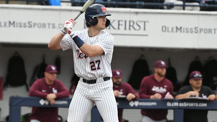 Ole Miss    Judd Utermark vs. Arkansas-Little Rock at Oxford-University Stadium in Oxford, Miss. on Tuesday, February 27, 2024. Ole Miss won 12-6.