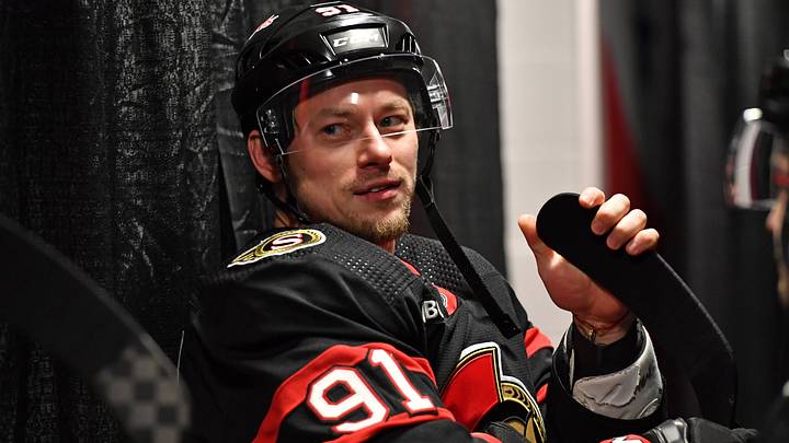 Mar 2, 2024; Philadelphia, Pennsylvania, USA; Ottawa Senators right wing Vladimir Tarasenko in the tunnel before warmups against the Philadelphia Flyers at Wells Fargo Center. Mandatory Credit: Eric Hartline-USA TODAY Sports