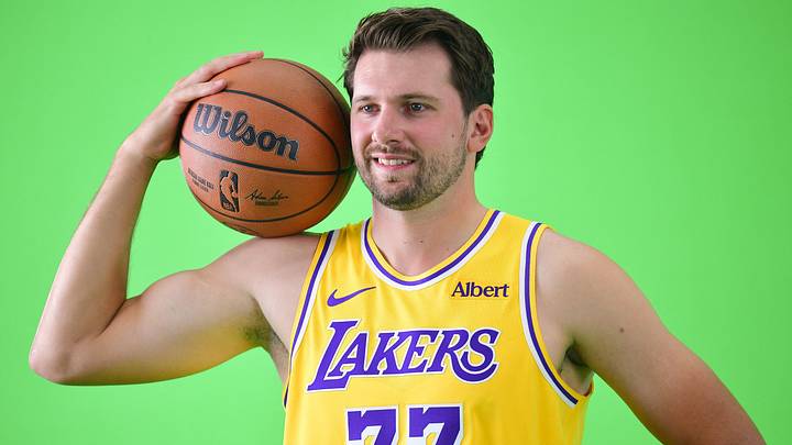 Sep 28, 2026; El Segundo, CA, USA; Los Angeles Lakers player Luka Doncic (77) during media day at UCLA Health Training Center. Mandatory Credit: Gary A. Vasquez-Imagn Images Sep 28, 2026; El Segundo, CA, USA; Los Angeles Lakers player Luka Doncic (77) during media day at UCLA Health Training Center. Mandatory Credit: Gary A. Vasquez-Imagn Images