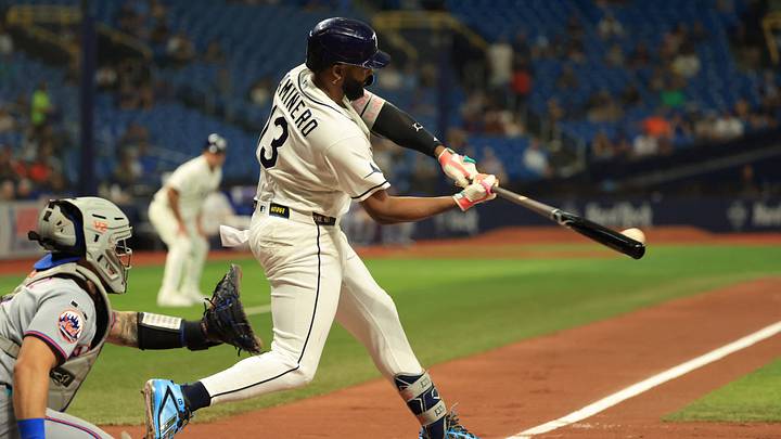Junior Caminero and the Rays are home favorites against the Mets. Junior Caminero and the Rays are home favorites against the Mets.