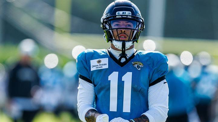 Aug 13, 2026; Metairie, LA, USA; Jacksonville Jaguars wide receiver Parker Washington (11) during a joint scrimmage during at Ochsner Sports Performance Center. Mandatory Credit: Stephen Lew-Imagn Images Aug 13, 2026; Metairie, LA, USA; Jacksonville Jaguars wide receiver Parker Washington (11) during a joint scrimmage during at Ochsner Sports Performance Center. Mandatory Credit: Stephen Lew-Imagn Images