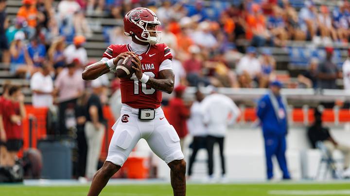 Oct 10, 2026; Gainesville, Florida, USA;  South Carolina Gamecocks quarterback LaNorris Sellers (16) throws the ball before a game against the Florida Gators at Ben Hill Griffin Stadium.  Mandatory Credit: Matt Pendleton-Imagn Images