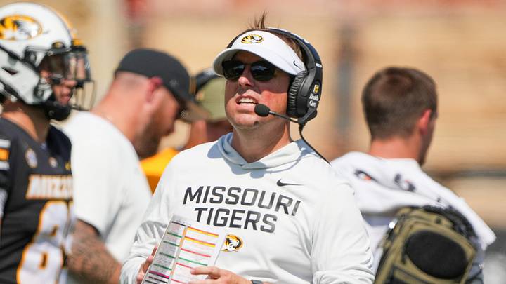 Sep 13, 2025; Columbia, Missouri, USA; Missouri Tigers head coach Eli Drinkwitz on field against the Louisiana-Lafayette Ragin Cajuns during the first half of the game at Faurot Field at Memorial Stadium. Mandatory Credit: Denny Medley-Imagn Images Sep 13, 2025; Columbia, Missouri, USA; Missouri Tigers head coach Eli Drinkwitz on field against the Louisiana-Lafayette Ragin Cajuns during the first half of the game at Faurot Field at Memorial Stadium. Mandatory Credit: Denny Medley-Imagn Images