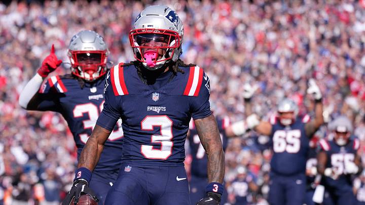 Oct 18, 2026; Foxborough, Massachusetts, USA; New England Patriots wide receiver Demario Douglas (3) reacts after scoring a touchdown in the second quarter at Gillette Stadium. Oct 18, 2026; Foxborough, Massachusetts, USA; New England Patriots wide receiver Demario Douglas (3) reacts after scoring a touchdown in the second quarter at Gillette Stadium.