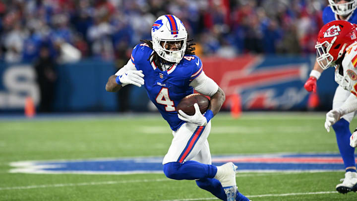 James Cook and the Bills head into Miami as big road favorites against the Dolphins.