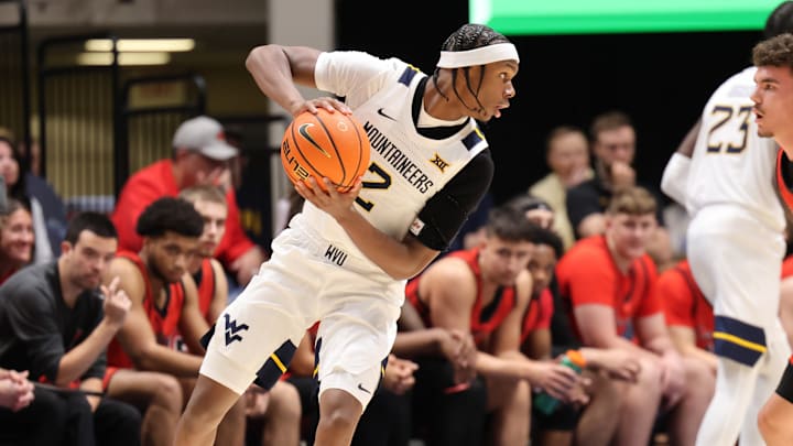 West Virginia University guard Amir Jenkins