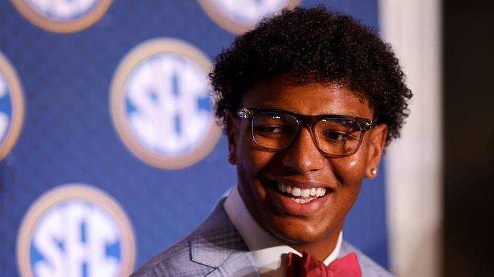 Jul 22, 2026; Tampa, FL, USA; Ole Miss Rebels quarterback Trinidad Chambliss (6) speaks to the press during SEC Football Kickoff Media Day at the Tampa Marriott. Mandatory Credit: Nathan Ray Seebeck-Imagn Images Jul 22, 2026; Tampa, FL, USA; Ole Miss Rebels quarterback Trinidad Chambliss (6) speaks to the press during SEC Football Kickoff Media Day at the Tampa Marriott. Mandatory Credit: Nathan Ray Seebeck-Imagn Images