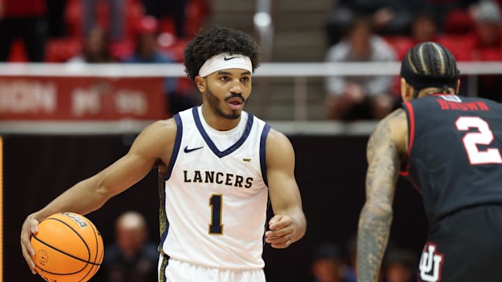 California Baptist Lancers guard Dominique Daniels Jr. (1) 