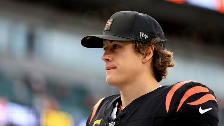 Dec 28, 2025; Cincinnati, Ohio, USA; Cincinnati Bengals quarterback Joe Burrow (9) leaves the field after a game against the Arizona Cardinals at Paycor Stadium. Mandatory Credit: Katie Stratman-Imagn Images