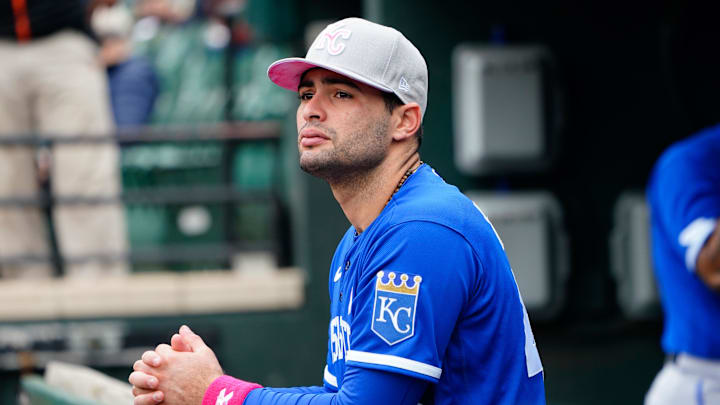 May 8, 2022; Baltimore, Maryland, USA; Kansas City Royals catcher Sebastian Rivero (48) prior to the game against the Baltimore Orioles at Oriole Park at Camden Yards. Mandatory Credit: Gregory Fisher-Imagn Images May 8, 2022; Baltimore, Maryland, USA; Kansas City Royals catcher Sebastian Rivero (48) prior to the game against the Baltimore Orioles at Oriole Park at Camden Yards. Mandatory Credit: Gregory Fisher-Imagn Images