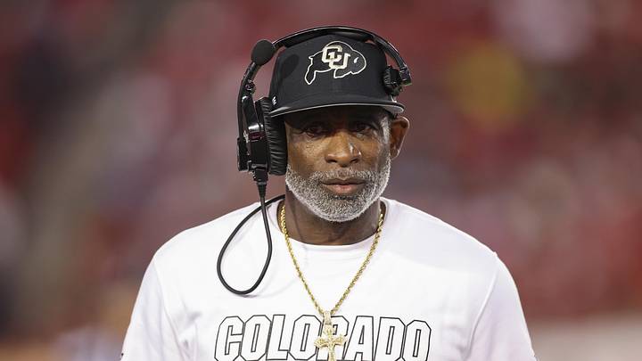 Sep 12, 2025; Houston, Texas, USA; Colorado Buffaloes head coach Deion Sanders looks on from the sideline during the first half against the Houston Cougars at TDECU Stadium. Mandatory Credit: Troy Taormina-Imagn Images Sep 12, 2025; Houston, Texas, USA; Colorado Buffaloes head coach Deion Sanders looks on from the sideline during the first half against the Houston Cougars at TDECU Stadium. Mandatory Credit: Troy Taormina-Imagn Images