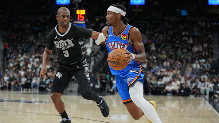 Chris Paul wore Shai Gilgeous-Alexander's sneakers before an NBA game on Sunday night.