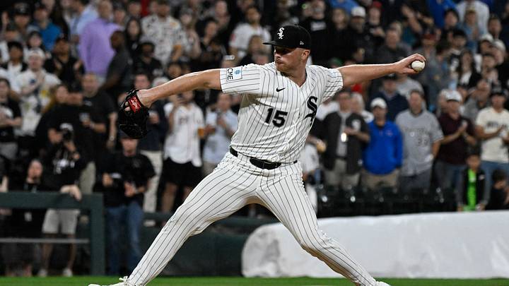 Jun 23, 2026; Chicago, Illinois, USA; Chicago White Sox pitcher Sean Newcomb (15) delivers during the ninth inning against the Cleveland Guardians at Rate Field. Mandatory Credit: Matt Marton-Imagn Images Jun 23, 2026; Chicago, Illinois, USA; Chicago White Sox pitcher Sean Newcomb (15) delivers during the ninth inning against the Cleveland Guardians at Rate Field. Mandatory Credit: Matt Marton-Imagn Images