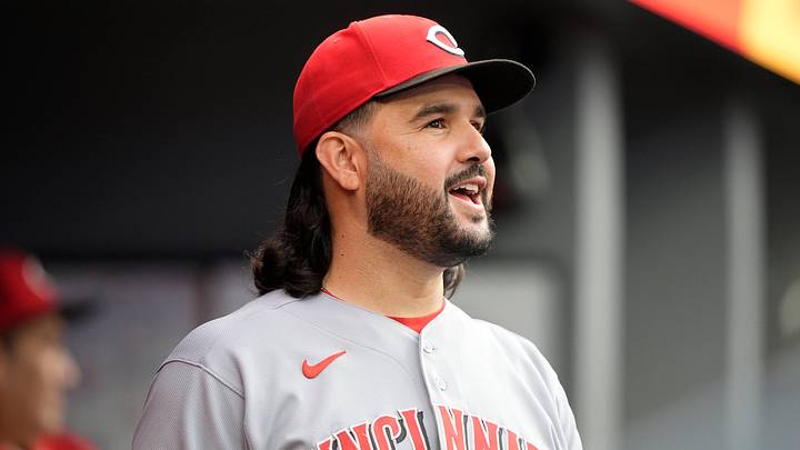 Sep 26, 2026; Toronto, Ontario, CAN; Cincinnati Reds designated hitter Eugenio Suarez (28) smiles in the dugout during the ninth inning against the Toronto Blue Jays at Rogers Centre. Mandatory Credit: John E. Sokolowski-Imagn Images Sep 26, 2026; Toronto, Ontario, CAN; Cincinnati Reds designated hitter Eugenio Suarez (28) smiles in the dugout during the ninth inning against the Toronto Blue Jays at Rogers Centre. Mandatory Credit: John E. Sokolowski-Imagn Images