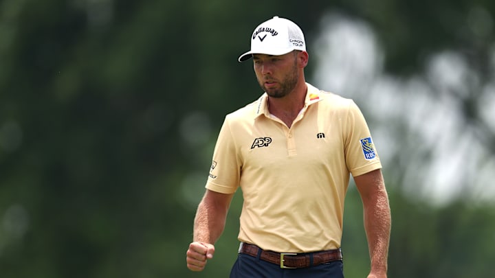 Sam Burns during the second round of the 2025 U.S. Open at Oakmont Country Club