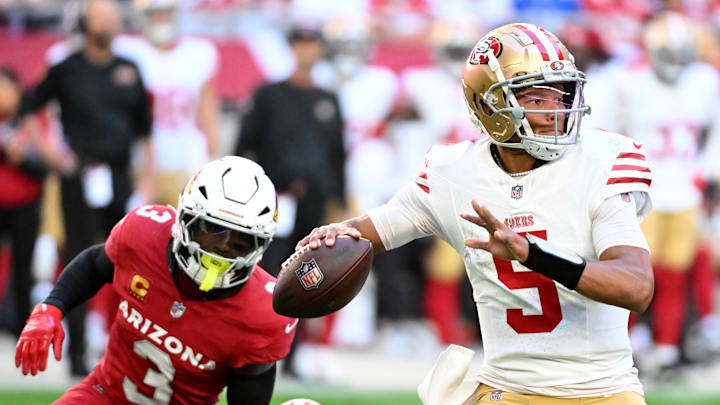 San Francisco 49ers quarterback Joshua Dobbs (5)
