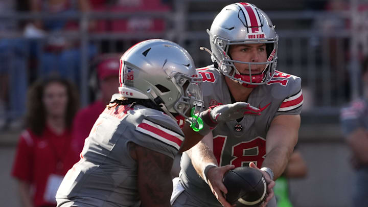 Ohio State Buckeyes QB Will Howard, RB Quinshon Judkins