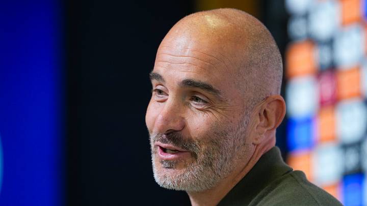 Enzo Maresca at a Manchester City press conference