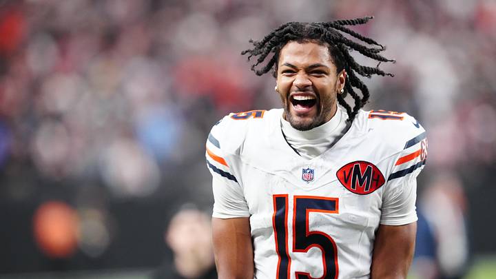 Chicago Bears wide receiver Rome Odunze (15) celebrates