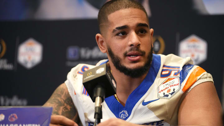 Boise State Broncos defensive end Ahmed Hassanein. Boise State Broncos defensive end Ahmed Hassanein.