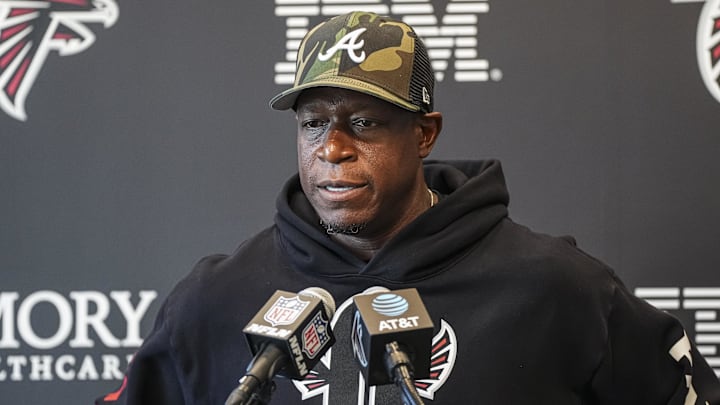 Atlanta Falcons head coach Raheem Morris 