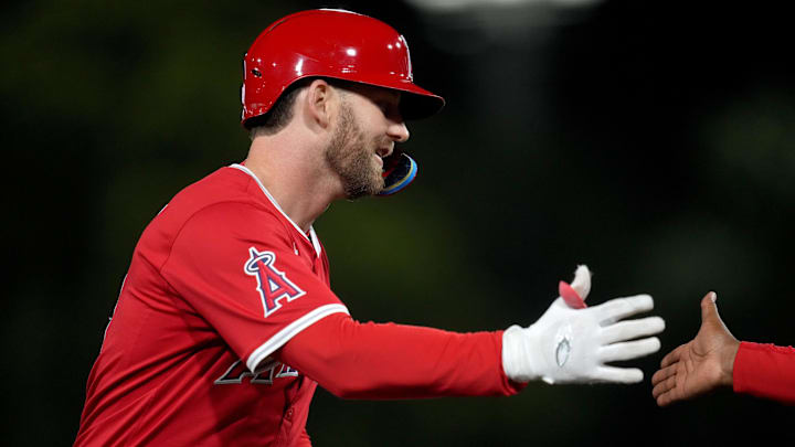 Los Angeles Angels left fielder Taylor Ward