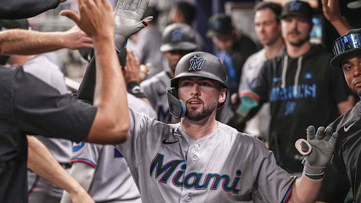 Miami Marlins catcher Liam Hicks 